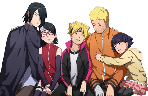 benteja: from Boruto SD! Seeing Sasuke and Naruto with their kids like this is ♥️