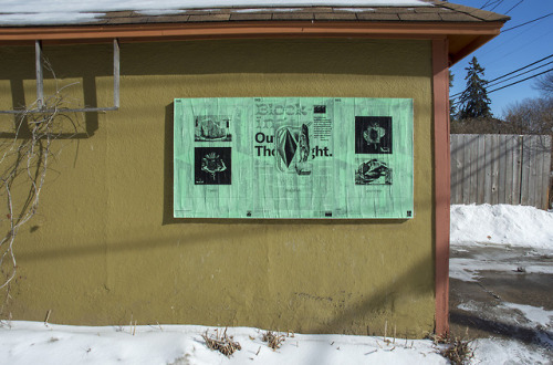 Scott Massey, Ficciones Typografika 1607-1609 (72”x36”). Installed on February 20, 2018.