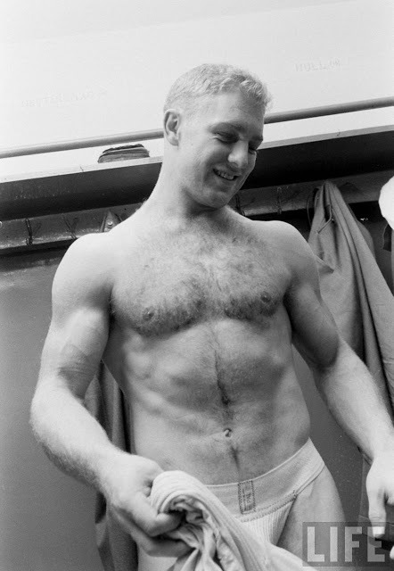 sperminherman:  Let the GAYmes Begin! (9 of 25) Bobby Hull of the Chicago Black Hawks, ca. 1960s. 