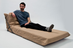 thedsgnblog:  Biwei Pan    |    http://behance.net/8g1b &ldquo;It’s a simple system created to help people make a sofa or a dormette from their own latex mattress. Photoed by Biwei Pan. Modeled by Hugo Dabin.&rdquo; Graduated from China academy