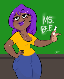 mdfive:  Bee by JustinDurdenI think Bee would make a great teacher… probably. For all I know, she’s probably just there to get paid. Well, that and bribe her students with pictures of herself to try and get them to do good in class, maybe. I mean,