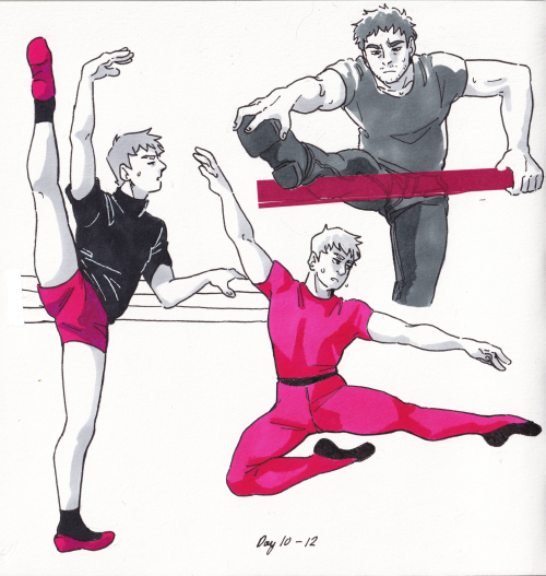 merchantarthurn:huevember day 10-12 yes im early listen.. ballet AU…. i will draw lifts i swe