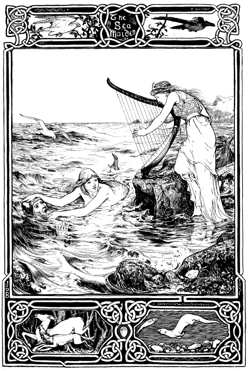 saveflowers1:  Art by John Batton, 1892, from “Celtic Fairy Tales.” 