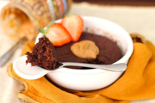 vegan-yums:  Healthy Single-Serving Chocolate Peanut Butter Microwave Cake (sugar free, gluten free, high fiber, high protein, eggless and vegan) / Recipe