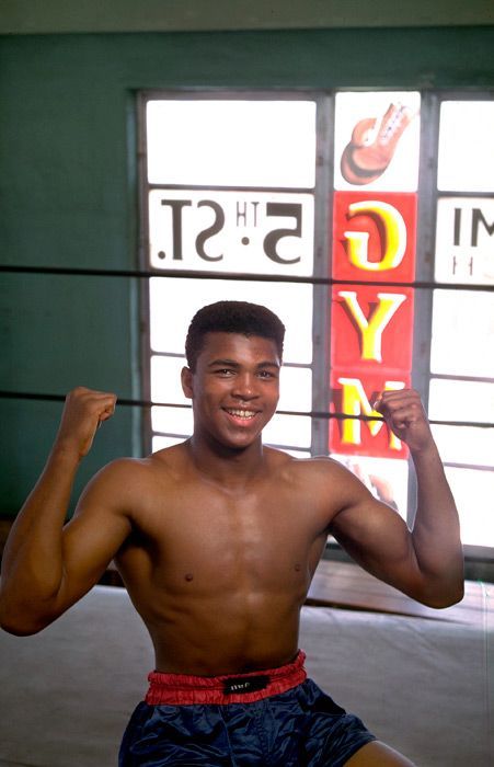 Cassius Marcellus Clay, Jr. (aka Muhammad Ali), 5th street gym, Miami, Florida, 1961 http://ift.tt/1jvkRkR