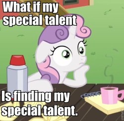 mylittlepony4u:  Sweetie Belle’s Talenthttp://mylittlepony4u.tumblr.com   Sweetie Belle, you won&rsquo;t get into my head that easily.