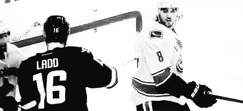 fuckyeahalexedler:Edler defends his d-partner, Tanev (April 4th, 2015)