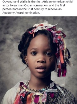 onlyblackgirl:  eccentric-nae:  Baby girl made history  I always wonder why y'all don’t praise dark child stars like her but got these light skin kids plastered all over my dash for doing nothing but be sassy. 