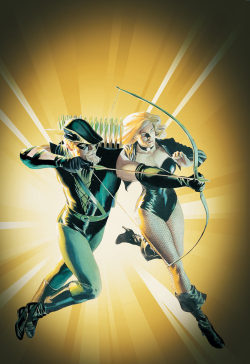 Hatebunnyoncomics:  Alex Ross Painting For The Cover Of Green Arrow/Black Canary: