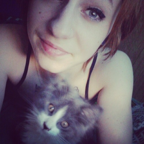 I feel like all I really do is take selfies with my cat #nonefucks #wecute #charlie #kittensofinstag