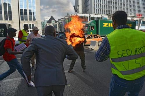 Yesterday, a homeless man tried to imolate in Brussels… sad.