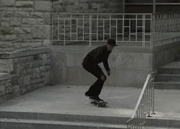 mug-costanza:  tom knox - ollie over rail to ollie on fs shuv off 