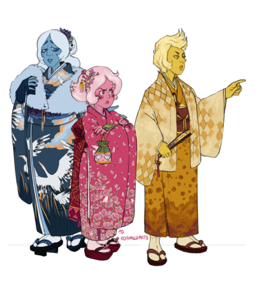 I wanted to draw kimonos, and I wanted to draw... | Art by A D'Amico