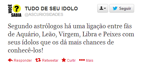 cueca-do-avesso:  Fãs de Aquário, Leão, Virgem, Libra e Peixes:  Fãs de outros