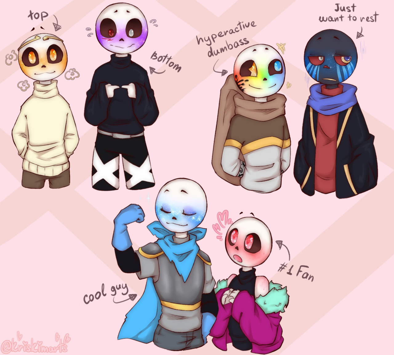 ink x male!reader xoxo, Undertale au various one shots