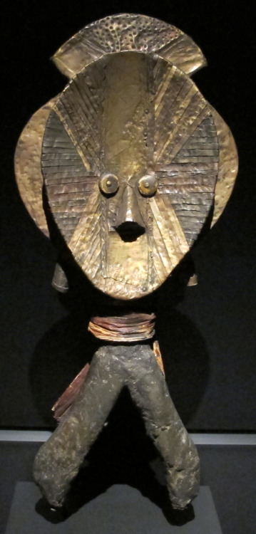Reliquary figure of the Kota people, Gabon.  Artist unknown; 19th century.  Now in the Mus