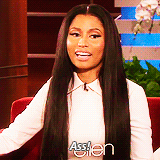 swiftsugg:  Nicki Minaj’s synonyms for “butt” on Ellen.  