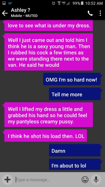 txctyslutwifecpl: Text messages between my wife and myself.