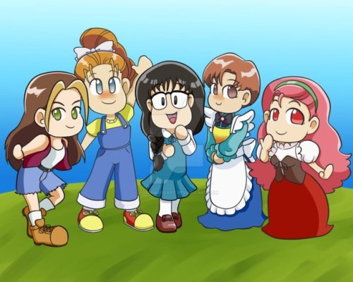 The Harvest Moon 64 Bachelorettes all together! :DFind me on Patreon, Ko-fi, and ArtStation: “doodle