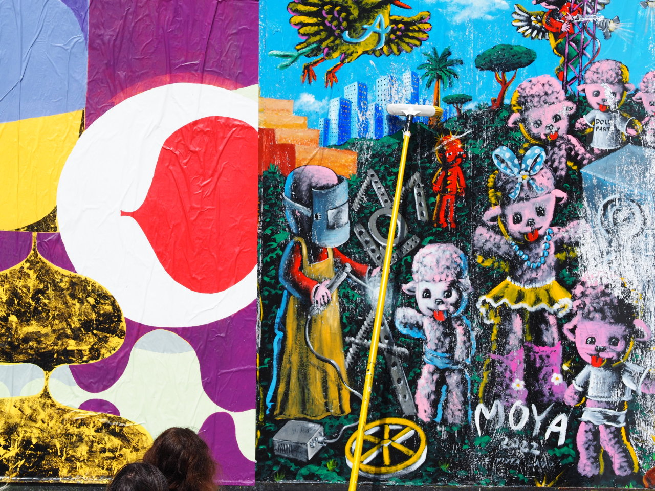Collage de Romain Render, Mai 2022.Photo: E.Grange© #lemur#lemurstetienne#saintetienne#collage#romainrender#pasteup#rue#streetzer#urban#art