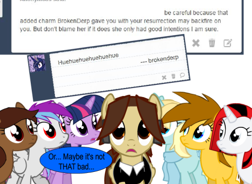 ask-star-singer:  An ask by two Anons, ask-the-two-musicians, askcrinkletwilight and brokenderp featuring askskypethepony, ask-twilights-library, ask-dizzylollipop, isle-of-forgotten-dreams and ask-shiver-snow.It’s good to be back alive again, I know.I