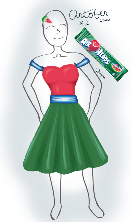 Oct. 2nd - Create a Suit or Dress inspired by a specific candy bar wrapper design!I decided somewhat