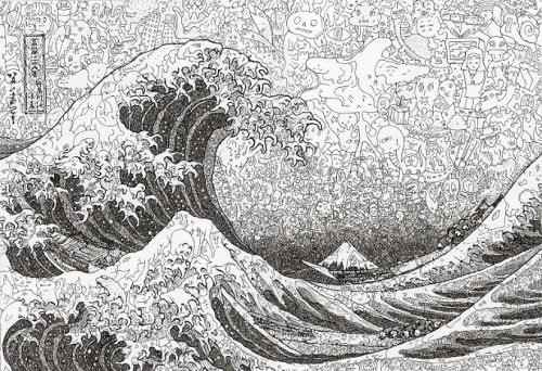 art-and-fury:  The Great Wave off Kanagawa from the series 36 Views of Mt.Fuji - Sagaki Keita 