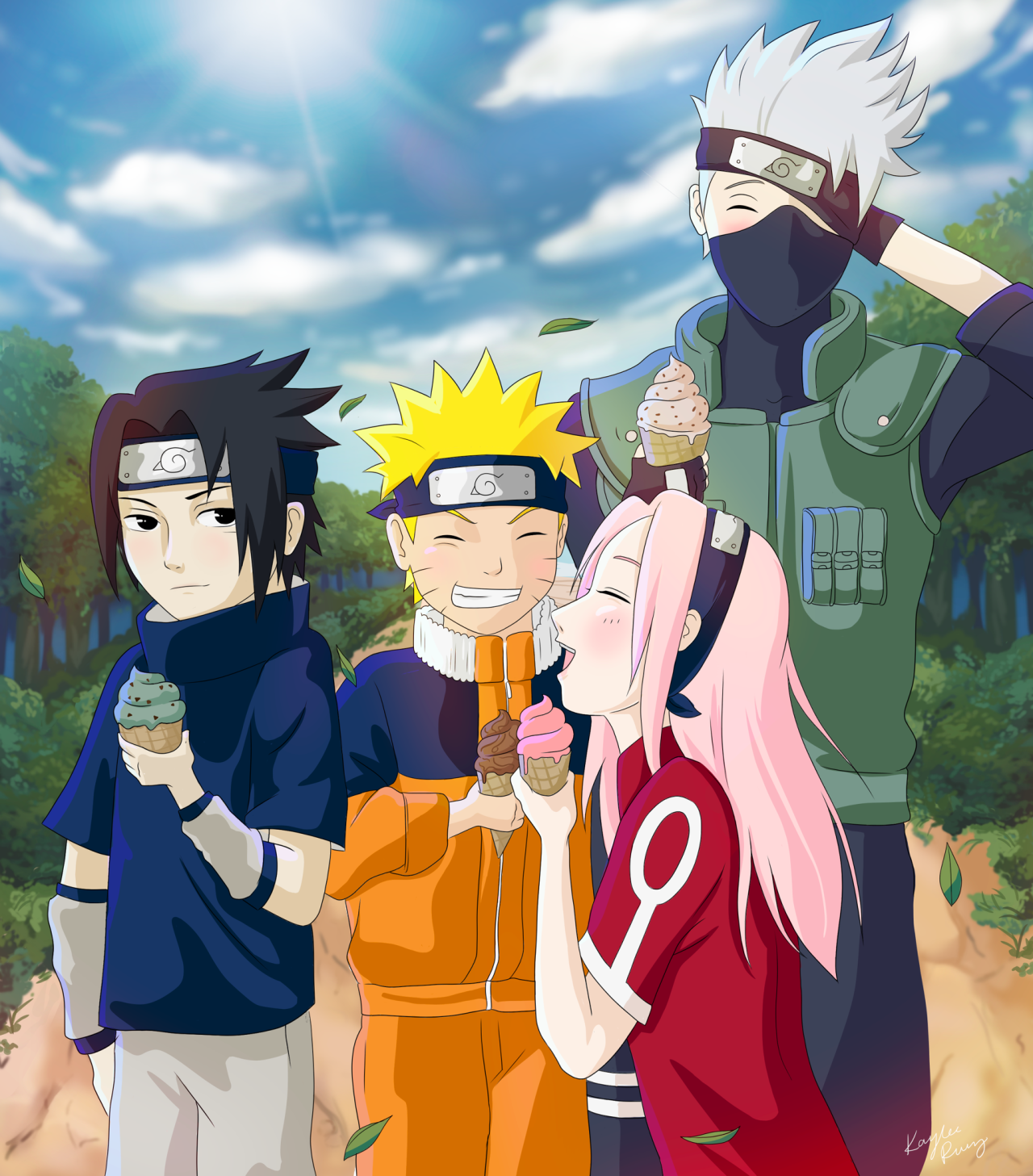 Naruto team 7 fanart