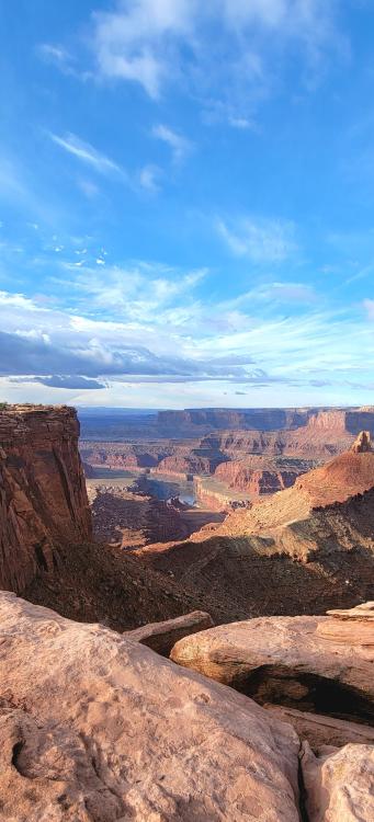 amazinglybeautifulphotography:Shafer Canyon Overlook [OC] (1455x3196) - Author: goldgun96 on reddit