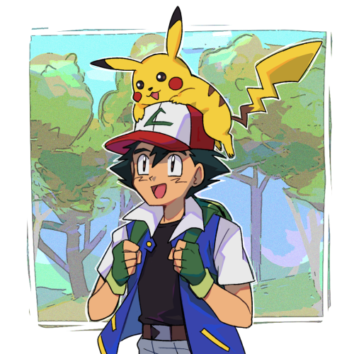 mahou2d:  Thank you Ash and Pikachu. It was because of Pokémon that I became an artist.