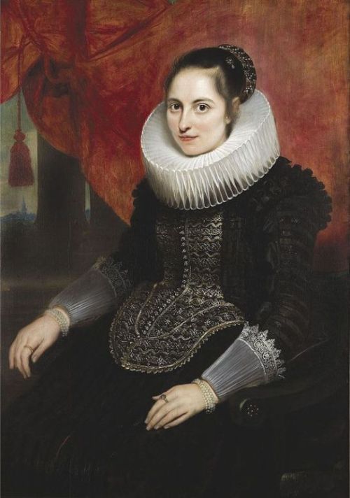 Early 17th-century portraits1. Maria van Ghinderdeuren by Cornelis de Vos (1584-1651)2.Portrait of a