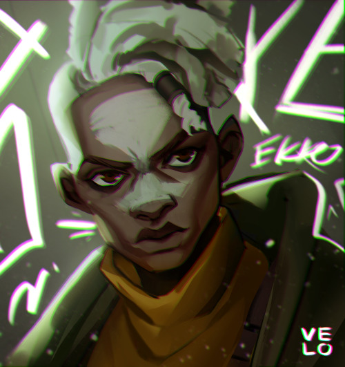 Portrait study with Ekko from Arcane ^^