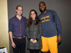 egalitarianprincess:  quiettimeeverytime:  officialcrow:  nationalpostsports:  Technical foul, LeBron James.Prince William and his wife, Kate Middleton, attended the Cleveland Cavaliers’ game against the Knicks in New York on Monday night, affording