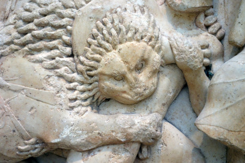 mess-of-emptiness:North frieze, Siphnian Treasury530 B.C.E., Sanctuary of Apollo, Delph