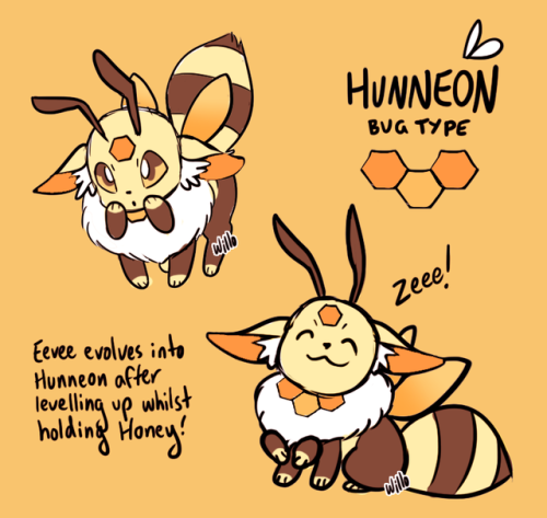 retrogamingblog:Artist will_o_wisps created a new bug type eeveelution during her livestream!Name: H