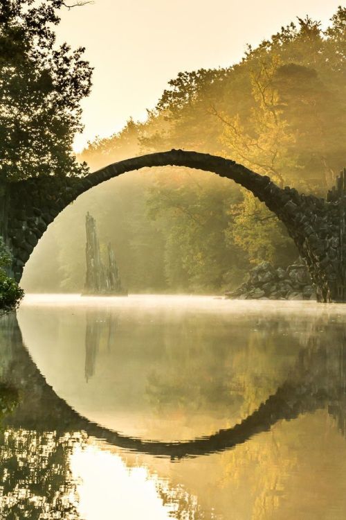 bluepueblo: Ancient Bridge, Kromlau, Germany photo via barb