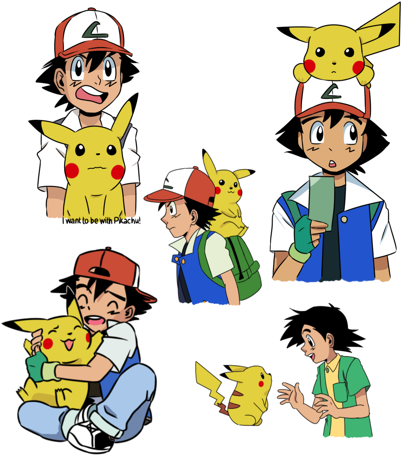 sparkly-arts: I’m not really sure why but I felt the urge to draw Ash and Pikachu