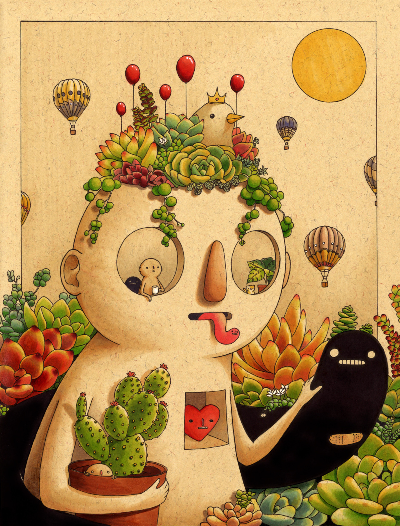 feliciachiao:Succulent man with his succulent loving pals