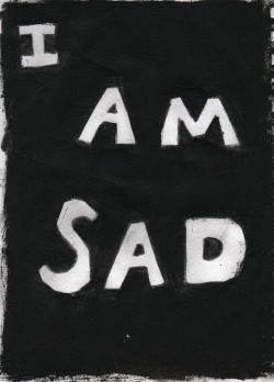 ellenjakeman:  I AM SAD, PLEASE Don’t touch me,paint on paper,Visual diary,2015