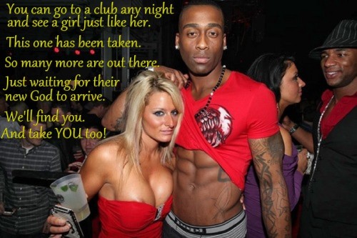 cuckoldmyway2886: Most white guys are too scared to approach such a beautiful girl. However a black