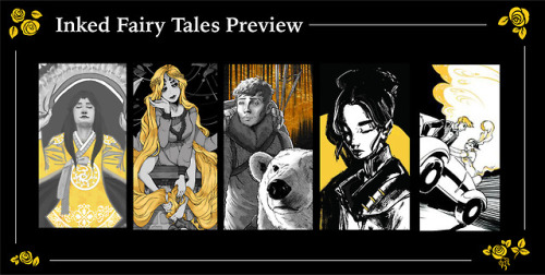 inkedfairytales:      The time is finally here! Inked Fairy Tales is now available for pre-order!Inked Fairy Tales is a collection of art and writing featuring classic stories, both well-known and obscure, with a twist; none of these tales are quite how