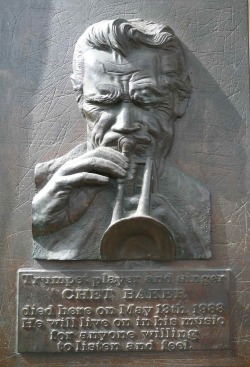 Themaninthegreenshirt:  Chet Baker Plaque At The Hotel Prins Hendrik Amsterdam. Chet