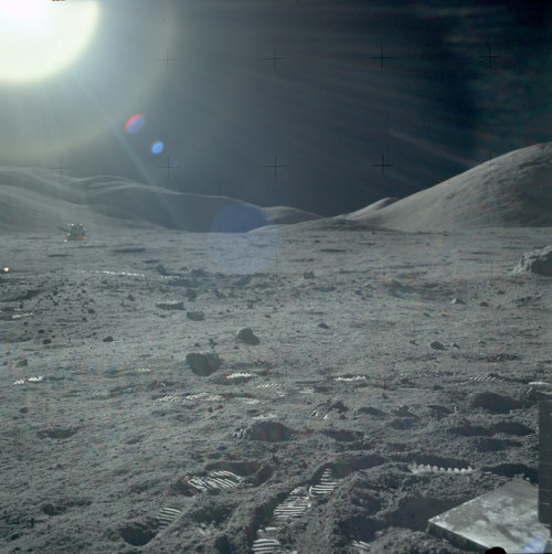 More Apollo 17 EVA on the lunar surface. I really like how the...