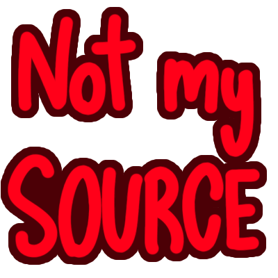 the text "Not my SORUCE" in bright red with a dark red outline