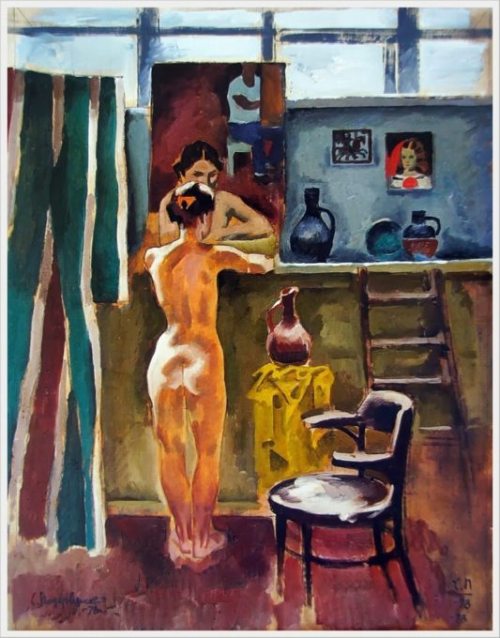 Sergey Podervyansky (Soviet/Ukrainian, 1916-2006)In the artist’s studio, 1979