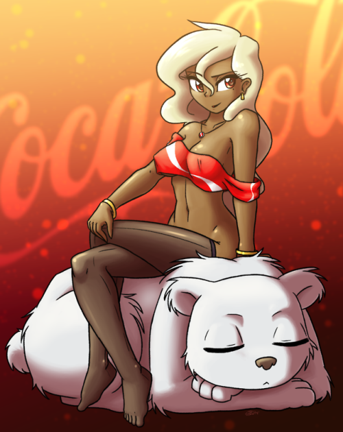 Here’s the stand-alone Coke-chan.  I don’t think this is too hot for Tumblr?? Who k