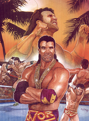 vanillamidget:  mengs-mullet:  Tom Fleming wrestling art  WOW! 