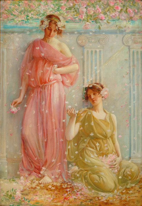 artbeautypaintings: A summer shower - Charles Louis Hinton