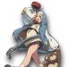 virtualherovranger:- blonde - bounty hunter - transgender  - in a fighting game -