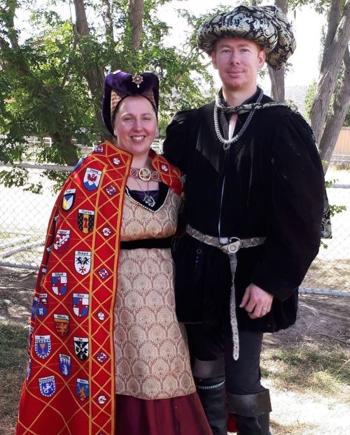 Mistress Alesia au Cheval Blanc, one of Lochac’s newest members of the Order of the Pelican #mysca #